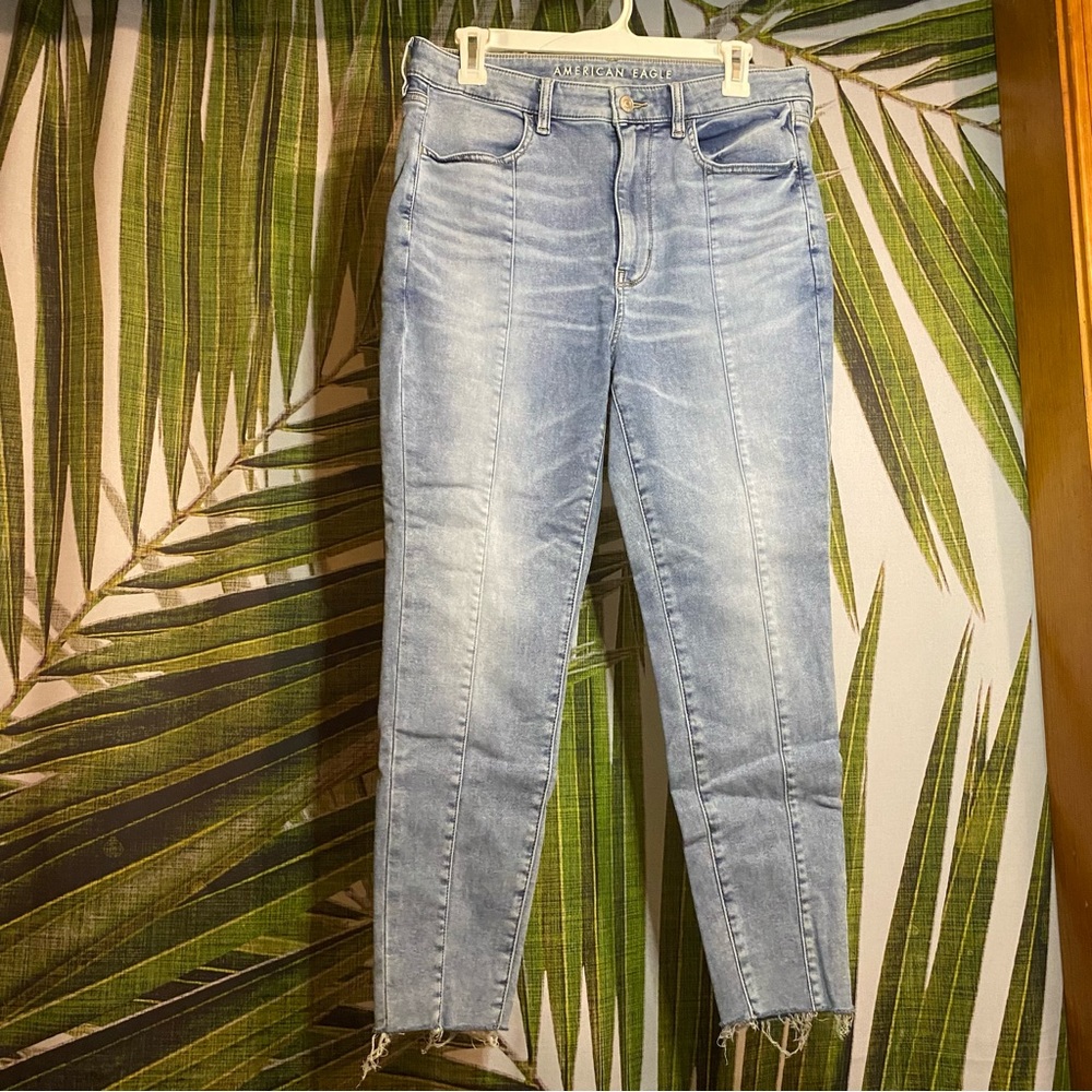 American Eagle Light Wash Next Level Stretch High Rise Jeans